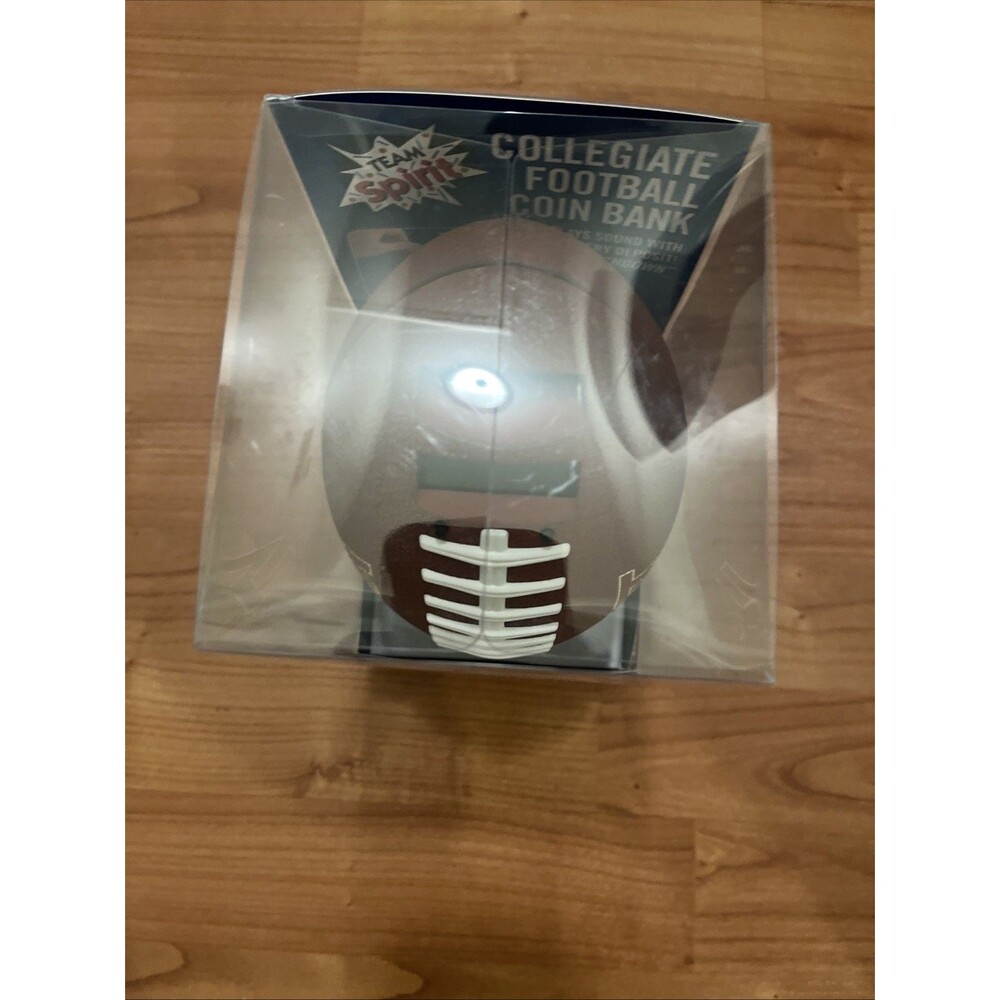 Football Coin Piggy Bank Authentic Feel "Touchdown Sound" Virginia Tech Hokies - Picture 2 of 16